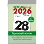 Tagesabreißkalender L 2025 - 6,6x9,9 cm - 1 Tag auf 1 Seite - mit Sudokus, Rezepten, Rätseln uvm. auf den Rückseiten - Bürokalender 304-0000, Kalender