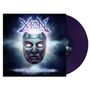 Text: "XION" und "WHEN STARS COLLIDE". Sci-Fi-Illustration eines metallischen, leuchtenden Gesichts im Weltraum. Vinyl-Platte., LP
