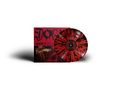 Cover mit rotem Hintergrund, stilisiertem schwarzen Text "DOG", und einer rot-schwarz gesprenkelten Vinyl-Schallplatte., LP