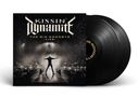Text: "Kissin' Dynamite - The Big Goodbye Live." Eine Bühne mit einem Sänger vor jubelndem Publikum in einer dynamischen Aufnahme., 2 LPs