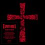 "From the Dark" Albumankündigung mit rotem Kreuz, voller kunstvoller Schriftzüge und Motiven auf schwarzem Hintergrund., CD