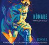 "NÓMADE" Marcos Coll, Ronsel. Manchegas, Latinamerican & Galician Songs. Buntes Porträt eines Mannes mit Mundharmonika., CD