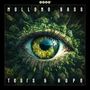"MOLLONO.BASS - TEARS & HOPE." Ein großes Auge, integriert in einen dichten Wald, surreal dargestellt., 2 LPs