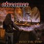 „streamer“ und „INTO THE VOID“ im Fokus. Ein Mann in Lederjacke steht an einem Spiegel, hinter dem ein mystisches Wesen erscheint., LP