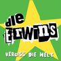 "Die Erwins. Vergiss die Welt." Schwarze Schrift auf weißem Hintergrund, gelber Stern auf grünem Hintergrund., CD