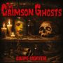 Text: "The Crimson Ghosts" oben, "Carpe Mortem" unten in roter Schrift. Eine Illustration mit Kerzen, Flaschen und einem Totenschädel., 2 LPs