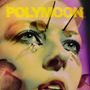 Text „POLYMOON“ in gelber, verzerrter Schrift; Gesicht mit dekorativen Elementen., CD
