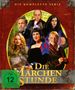 Text: "Die komplette Serie" und "Die Märchenstunde". Mehrere Personen in fantasievoller Kleidung, darunter eine Schneewittchen-ähnliche Figur. FSK 12.