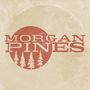 "MORGAN PINES EP" in roten Großbuchstaben vor einem roten Kreis mit weißen Tannenbäumen. Vintage-Stil., CD