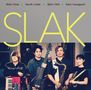 „SLÄK“ steht in großer gelber Schrift. Darunter vier Personen mit Musikinstrumenten. Namen: Akito Shirai, Henrik Linder, Björn Arkö, Senri Kawaguchi., CD