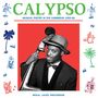 "CALYPSO. Musical Poetry in the Caribbean 1955-69. Soul Jazz Records. Ein Mann mit Kontrabass, Zeichnungen von Musikern.", CD