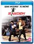Text: "Gene Hackman Al Pacino" und "Scarecrow" mit einer Vogelscheuche. Zwei Männer laufen neben Eisenbahnschienen., Blu-ray Disc