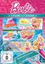 "Barbie: 3 Filme auf 3 DVDs", "Geheimnis von Oceana", "Mermaidia". Illustration von Barbie als Meerjungfrau in farbenfroher Umgebung.
