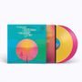 Text: "Unlock Your Mind with Morning Glory." Ein Schallplatten-Cover, bunte Farben, gelbe und pinke Vinyls sichtbar.