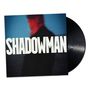 "SHADOWMAN" steht groß auf einem Albumcover. Ein unscharfer, rotblauer Schattenriss eines Mannes ist im Hintergrund., LP
