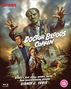 "Doctor Blood's Coffin" in großen Buchstaben. Ein Zombie greift nach vorn, ein Mann mit Spritze, verängstigte Frau im Vordergrund., Blu-ray Disc
