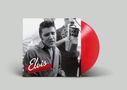 Text: "Elvis Classic BILLBOARD Hits." Schwarz-Weiß-Foto eines Sängers mit Mikrofon. Rote Vinyl-Schallplatte., LP