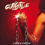 "CASTLE" oben, "CARRIE CHAINS" unten. Eine Hand hält glänzende Ketten, roter Hintergrund., CD