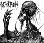 Text: "ACHERON" und "Deprived of Afterlife". Illustration eines düsteren Skeletts mit langen Klauen und bedrohlicher Pose., CD