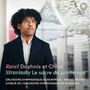 Text: "Ravel Daphnis et Chloé. Stravinsky Le sacre du printemps. Orchestre Symphonique de Montréal · Rafael Payare."  
Ein Mann mit lockigem Haar vor einem verschwommenen Hintergrund.