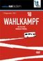 "Wahlkampf", ein Film von Harald Friedl. Roter Hintergrund, weißer Camper, Festival-Logos oben.