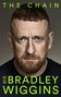 „THE CHAIN“ und „SIR BRADLEY WIGGINS“ in grünem Text auf einem Porträt eines ernst dreinschauenden Mannes mit Bart., Buch