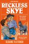 "Reckless Skye", "She’s chasing her dreams. He’s chasing forgiveness." Illustration: Paar und Pferd, Farbton orange., Buch