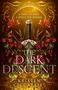 „The Dark Descent“, Kristen Ciccarelli, „Final cover to be revealed“. Goldenes, verziertes Muster in warmen Farbtönen.