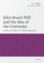 Titel: "John Stuart Mill and the Idea of the University". Violette geometrische Muster, Oxford-Logo unten., Buch