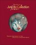 "The Art of Junji Ito Collection" steht in goldener Schrift auf rotem Hintergrund. Eine beunruhigende Illustrationen mit geisterhaften Augen.