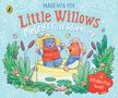 "Little Willows: Moley's First Adventure" oben, "A lift-the-flap book!" unten rechts. Zwei Tiere in einem Boot, umgeben von Pflanzen., Buch