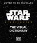 Text: "Cover to be revealed. Star Wars Starfighter. The Visual Dictionary." Hintergrund zeigt Sterne. DK-Logo unten.