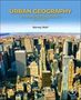 Text: "URBAN GEOGRAPHY: SOCIAL AND SPATIAL DYNAMICS OF THE CITY, Barney Warf". Hohe Gebäude in einer Stadtansicht., Buch