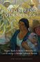Titel: "COLONIZING OURSELVES". Untertitel: "Tejano Back-to-Mexico Movements". Unten: José Angel Hernández. Gemälde von Menschen auf Feldern., Buch