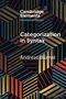 „Cambridge Elements Generative Syntax, Categorization in Syntax, Andreas Blümel“. Geometrisches Muster in Schwarz und Rot.
