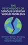 Der Text lautet: "The Psychology of Serious Everyday World Problems. Edited by Robert J. Sternberg, Séamus A. Power, and Fathali M. Moghaddam." Das Bild zeigt eine Illustration von zwei halben Erdkugeln, die durch einen Zickzack getrennt sind., Buch