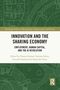 „INNOVATION AND THE SHARING ECONOMY“ zentral platziert. Grüner Hintergrund mit technischen Zeichnungen., Buch