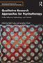 "Qualitative Research Approaches for Psychotherapy" Titel auf schwarzem Hintergrund, bunte geometrische Muster darunter., Buch