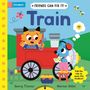 Buchtitel: "Train". Ein Fuchs hält einen Schraubenschlüssel, daneben eine Maus mit Notizblock, umgeben von fröhlichen Farben.