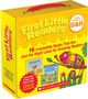 "First Little Readers," 16 Bücher für wachsende Leser. Gelbes Cover mit einem bunten Chamäleon.