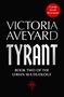 "Cover to be revealed," "Victoria Aveyard," "Tyrant," "Book Two of the Lyrian Sea Duology." Schwarzer Hintergrund.