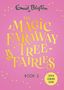 Text in Gold: "The Magic Faraway Tree Fairies"; "Book 2" in Grün. Rosa Hintergrund mit gelben Sternen., Buch