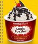 "mental_floss Logic Puzzles Extra-sweet puzzles with a cherry on top" Vor einem gelben Hintergrund ein Eisbecher mit Schokolade und Kirsche., Buch