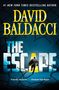 „#1 New York Times Bestselling Author“, „David Baldacci“, „The Escape“, Zitat „A terrific storyteller.“ Dramatik, Laufendes Männchen.