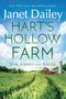 Text: "Janet Dailey", "HART'S HOLLOW FARM", "New Americana Series". Feldweg durch ein grünes Feld, rote Scheune, Siloturm.