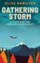 Titel: "Gathering Storm". Untertitel: "Climate Risk and American Vulnerability". Illustration: Berg, Adler, bunte Bäume., Buch