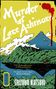 "Murder at Lake Ashinoko", "SHIZUKO NATSUKI". Illustration: Landschaft mit Berg, See, Bäumen, rotem Tor und Blutstropfen., Buch