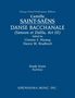 „Nieweg Critical Performance Editions“, Camille Saint-Saëns, „Danse Bacchanale“, „Study Score Partitur“, „Serenissima Music, Inc.“, blauer Hintergrund., Buch