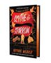 Text: "Collector's Edition", "The Ruinous Love Trilogy", "Scythe & Sparrow", "Brynne Weaver". Stilisiert mit roten und orangefarbenen Symbolen: Vögel, Motorrad, Liebespaar., Buch