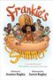 „Frankie's Summer“, ein Kind in einem riesigen Hotdog-Kostüm, umringt von fröhlichen Menschen., Buch